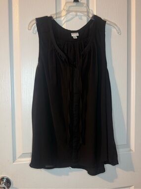 Merona Black Sleeveless sheer front tank